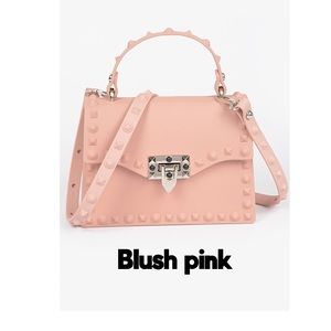 MONOTONE STUDDED BAG COLOR: BLUSH PINK